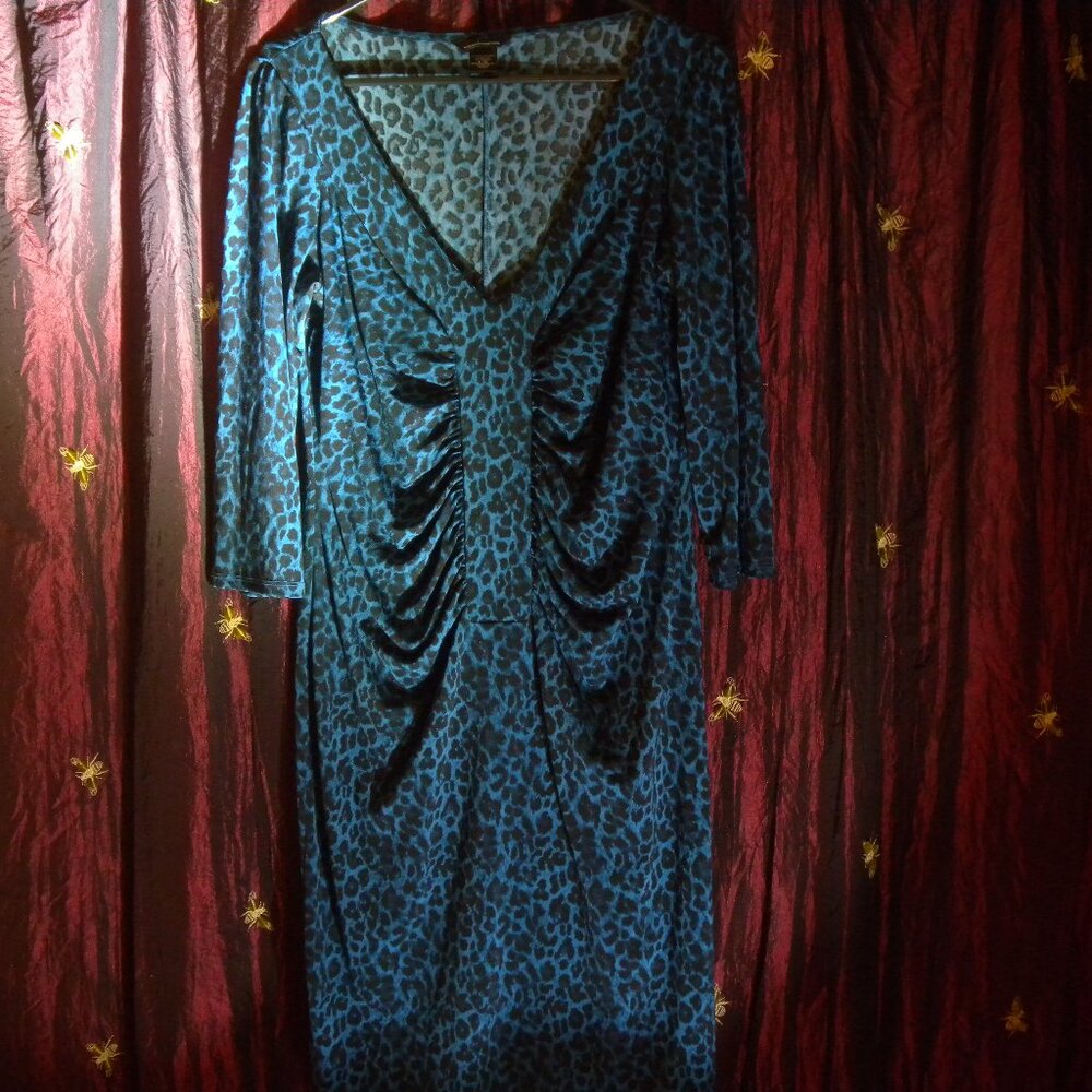 Blue Moda International Leopard Print Dress